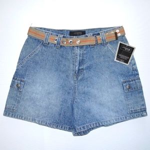 Riveted By LEE High Waist Mom Shorts w Belt sz 12